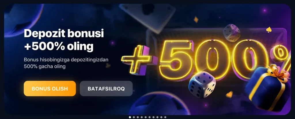 1Win kazino bonuslari va aktsiyalari